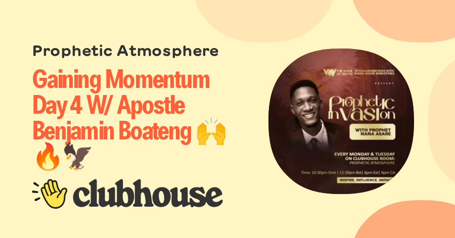 Gaining Momentum Day 4 W/ Apostle Benjamin Boateng 🙌🔥🦅
