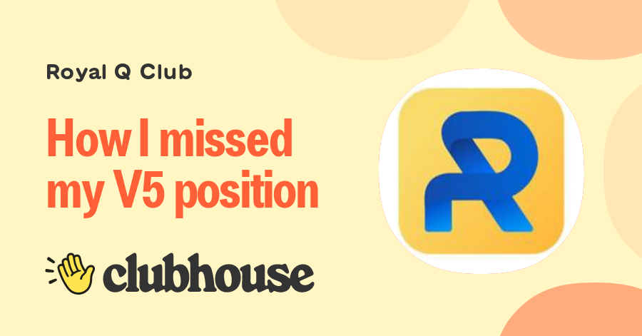 Join How I missed my V5 position